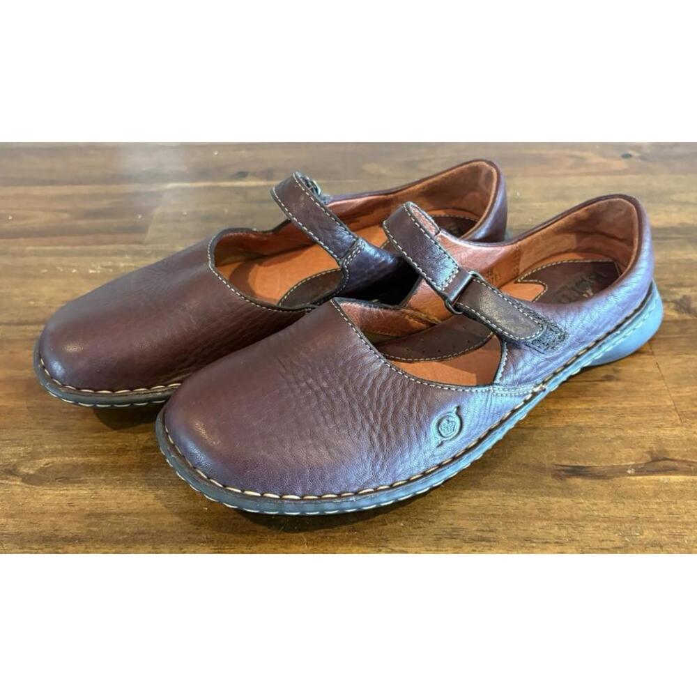 Born Brown Leather Flats